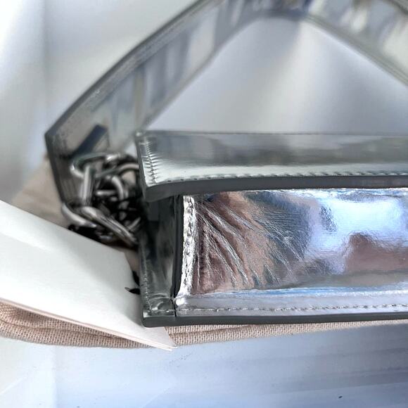 NWT JACQUEMUS Le Ciuciu metallic silver leather shoulder bag PRISTINE CO… - Picture 14 of 16